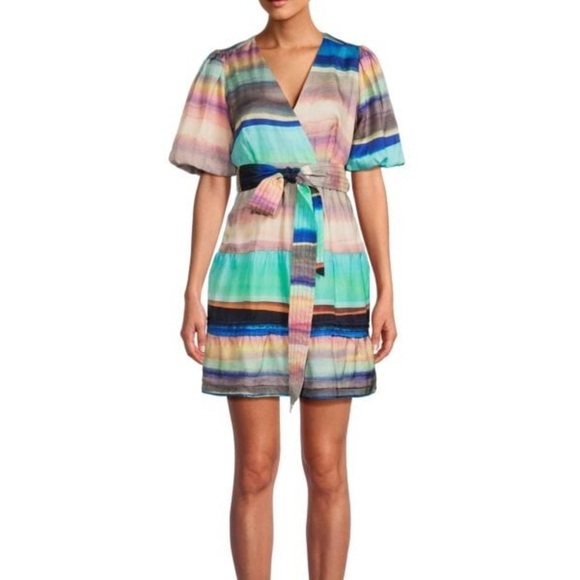 NWT Marie Oliver Callie Dress in Watercolor Print Org $359 - Picture 1 of 6